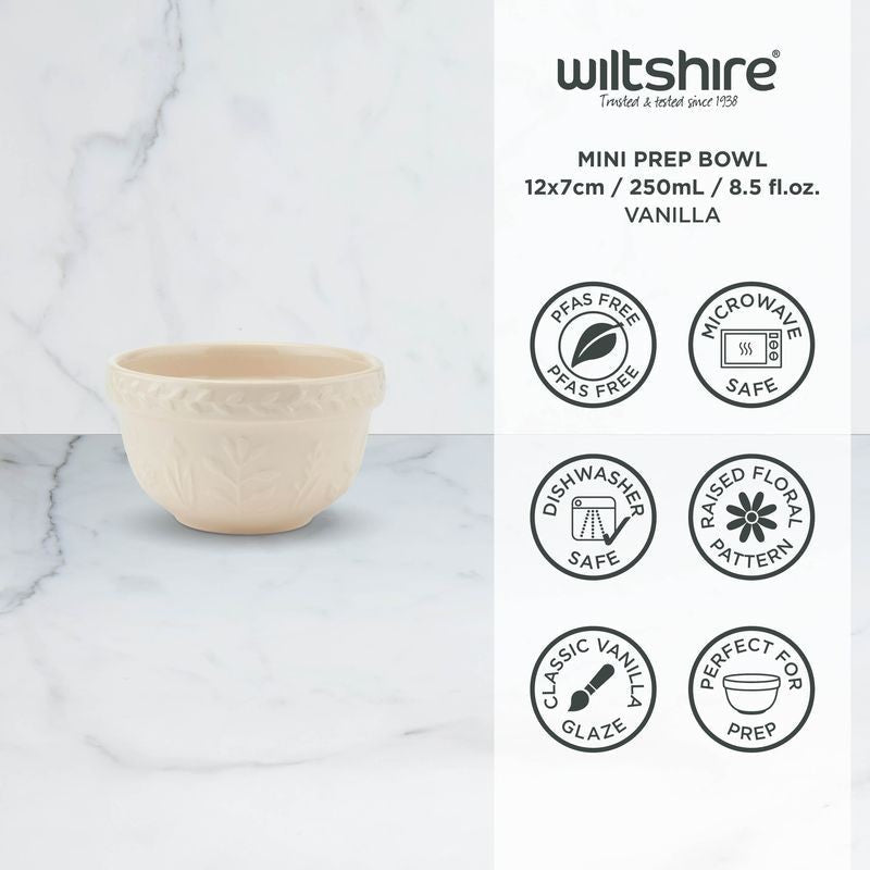 Wiltshire Mini Prep Bowl - Vanilla - 12 x 7cm 250mL