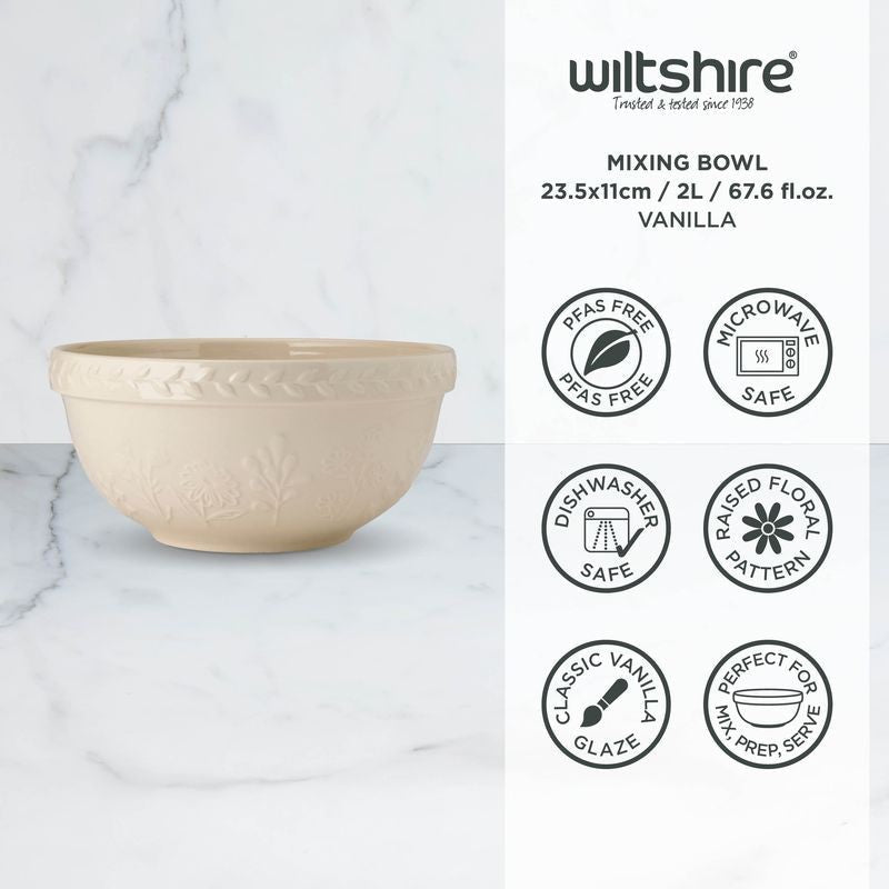 Wiltshire Mixing Bowl - Vanilla - 23.5 x 11cm 2L