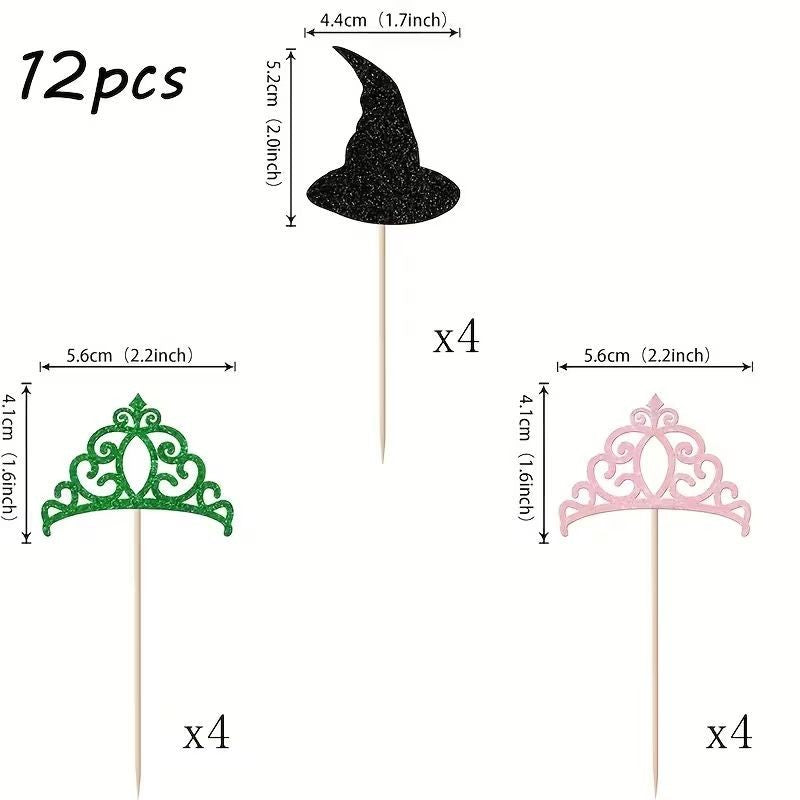 Wicked Themed Cake Topper Set â€“ 12 Piece