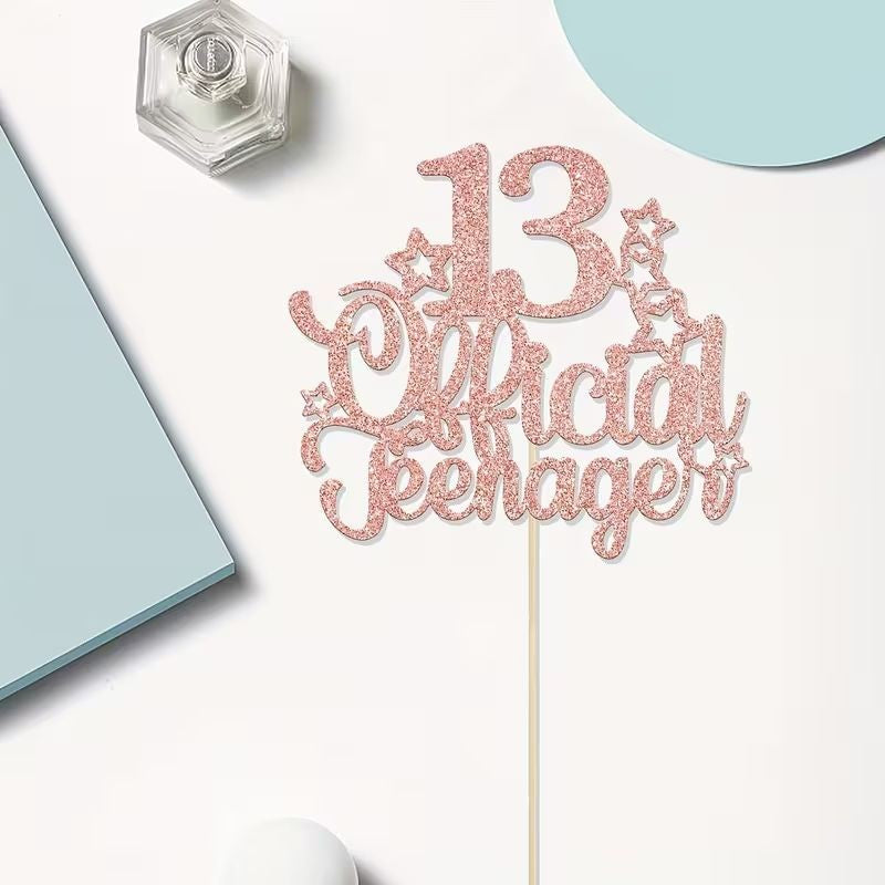 official-teenager-cake-topper-pink-glitter