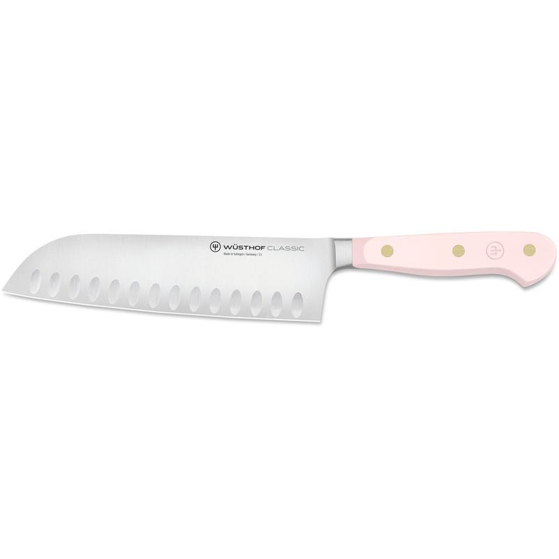 Wusthof Classic Colour Santoku with Hollow Edge 17cm- Pink Himalayan Salt