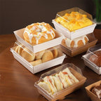 White Dessert Box with Clear Lid â€“ 11 x 12 x 5cm 5 pack