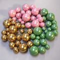 cake-topper-balls-peralised-gold-pink-green-16pc