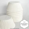 Cake Craft Pro Cup 700 Baking Cups - White - Pack of 500