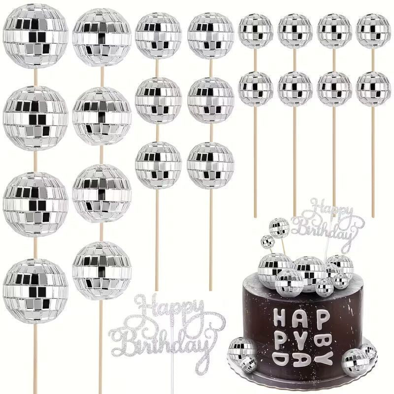 cake-topper-mirror-ball-topper-13pcs-set
