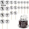 Cake Topper Mirror Ball 18pc Set