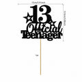 official-teenager-cake-topper-black-glitter-with-star