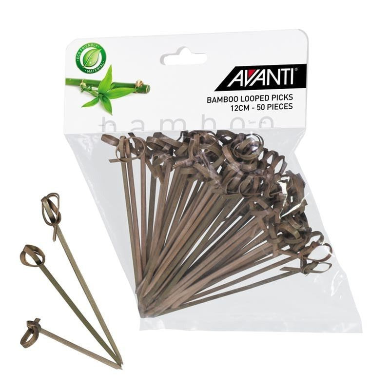 Bamboo Looped Picks - 12cm 50 Pieces