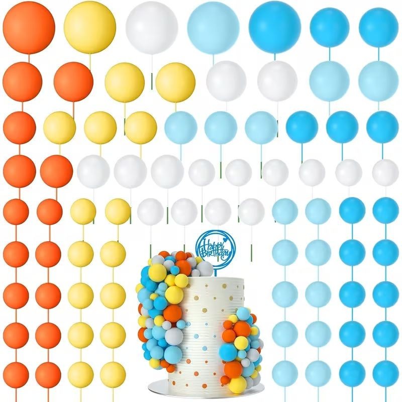 Bluey-Inspired Cake Topper Ball Set – 20 Piece