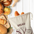 Cotton Drawstring Bread Bag 40x30cm