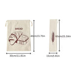 Cotton Drawstring Bread Bag 40x30cm