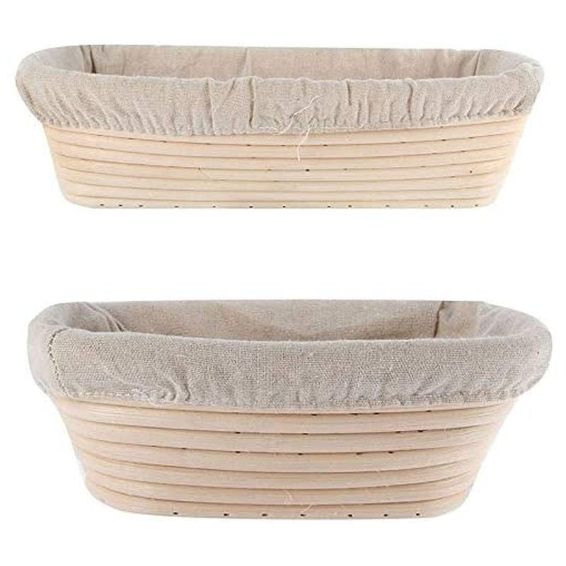25cm Oval banneton/proofing basket with lining