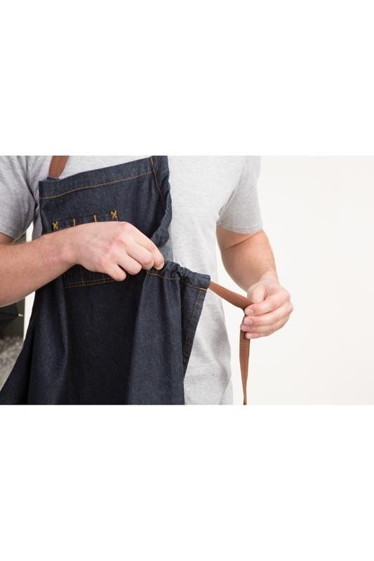 Chef Works Memphis Denim Large Bib Apron AB036
