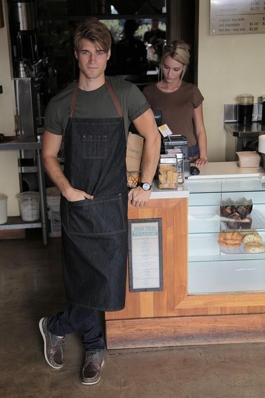 Chef Works Memphis Denim Large Bib Apron AB036