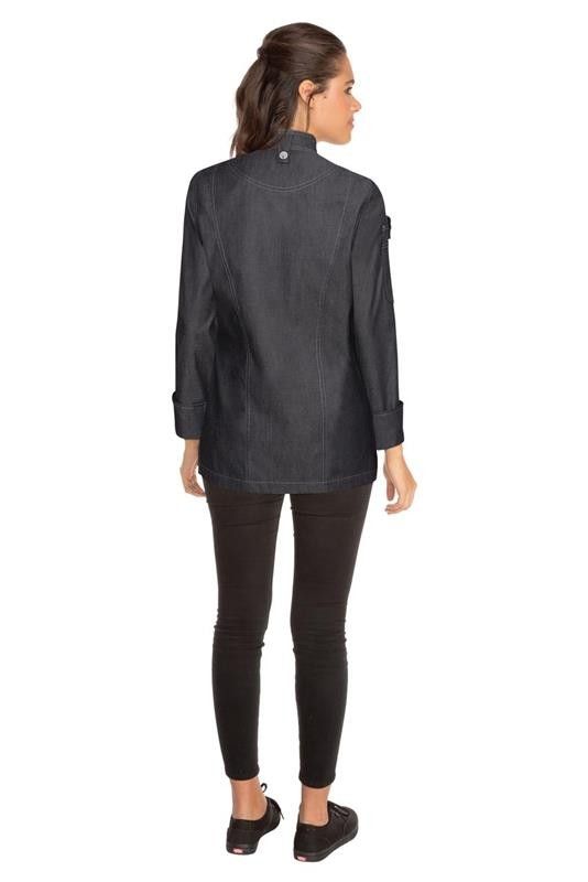 Chef Works Gramercy Womens Denim Zipper Chef Jacket - EXWDZ002