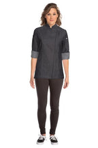 Chef Works Gramercy Womens Denim Zipper Chef Jacket - EXWDZ002