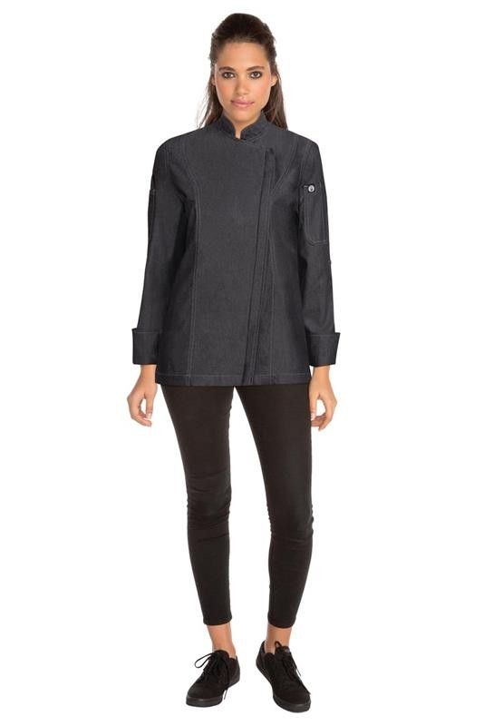 Chef Works Gramercy Womens Denim Zipper Chef Jacket - EXWDZ002