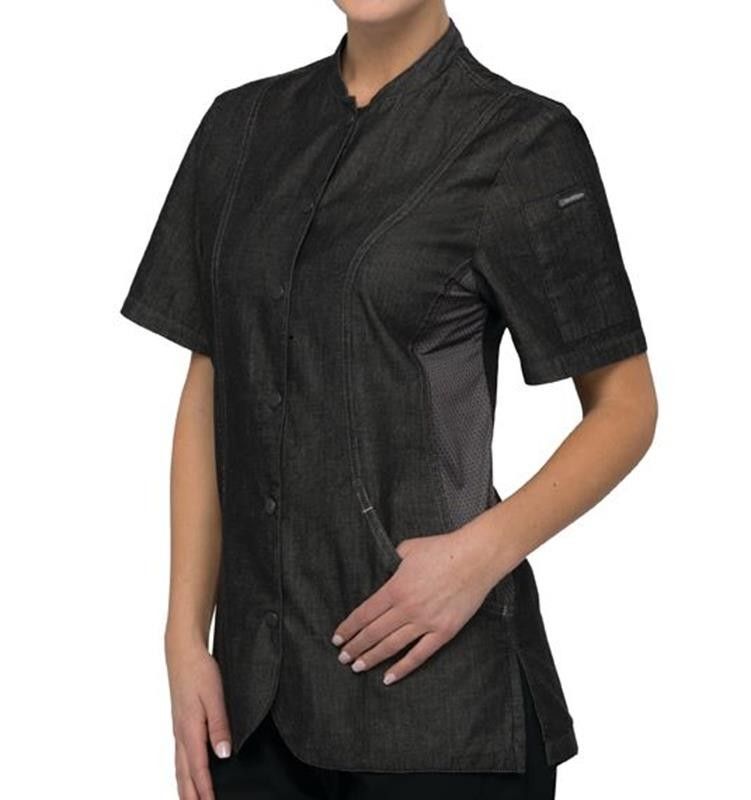 Chef Works Chelsea Black Womens Chef Jacket - CES05W-BLK