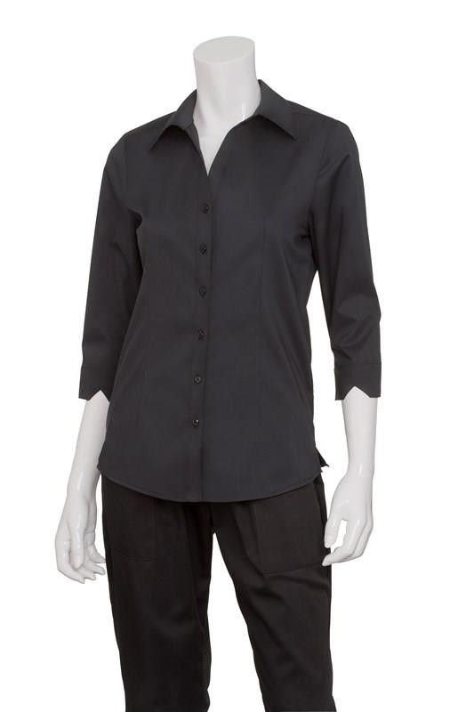 Chef Works Finesse Womens Black Shirt WA34-BLK