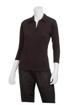 Chef Works Definity Womens Black Knit Polo Shirt TSWO-BLK