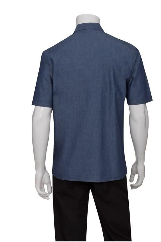 Chef Works Mens Detroit Short Sleeve Denim Shirt SKS002