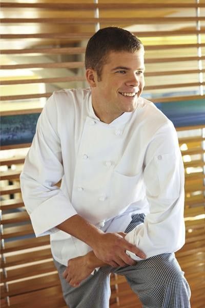 Chef Works Bordeaux White Chef Jacket - XS - 7XL