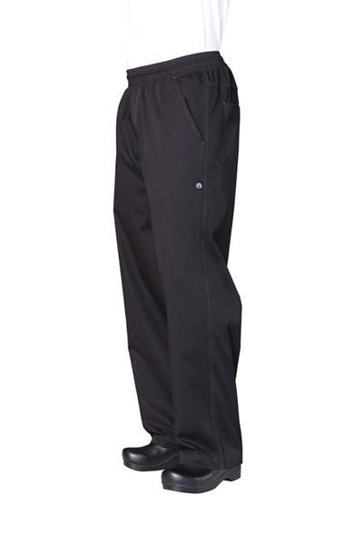 Chef Works Lightweight Black Baggy Chef Pants - BBLW