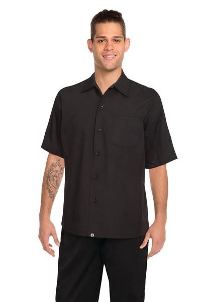 Chef Works Men's Black Cool Vent Shirt - CSCV-BLK