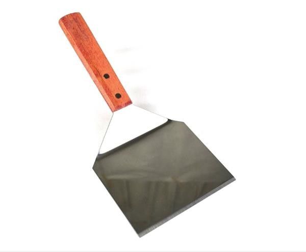 Chef Inox Burger Turner - Stainless Steel - Wood Handle