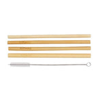 WM Eco Basics Bamboo Straws/Brush 4pk