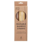 WM Eco Basics Bamboo Straws/Brush 4pk