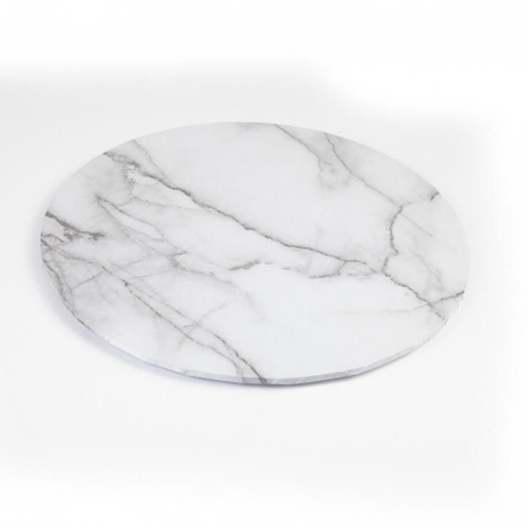 mondo-cake-board-masonite-white-marble-8inch