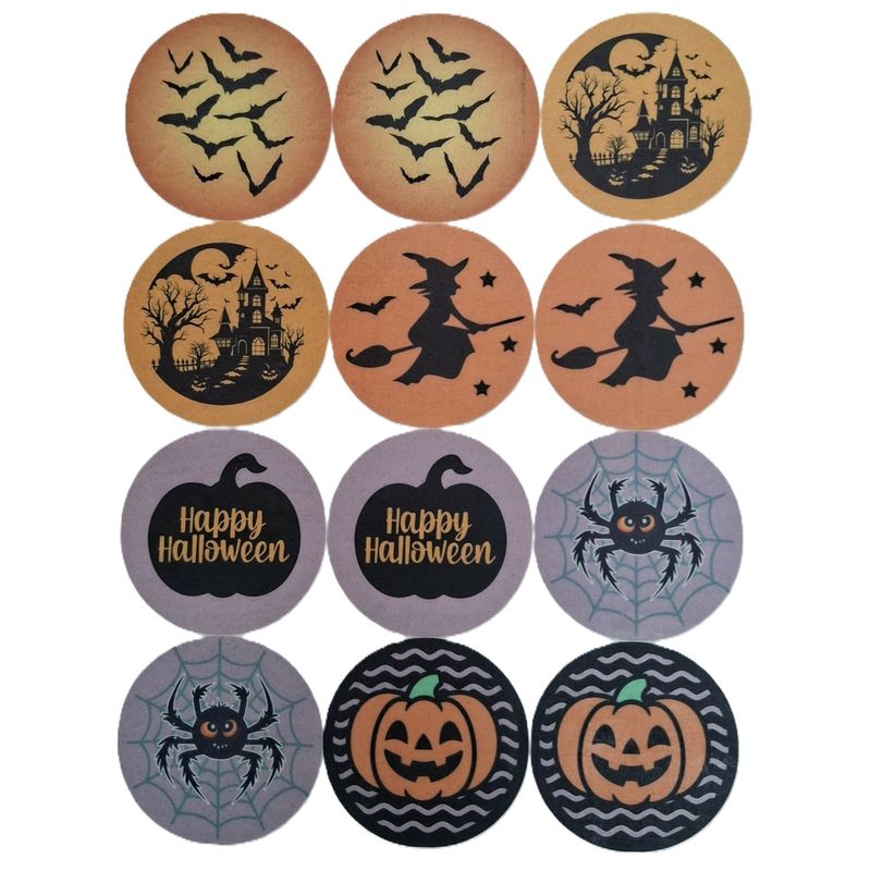 Cupcake Toppers - Edible Wafer Top - Halloween 1 12pk
