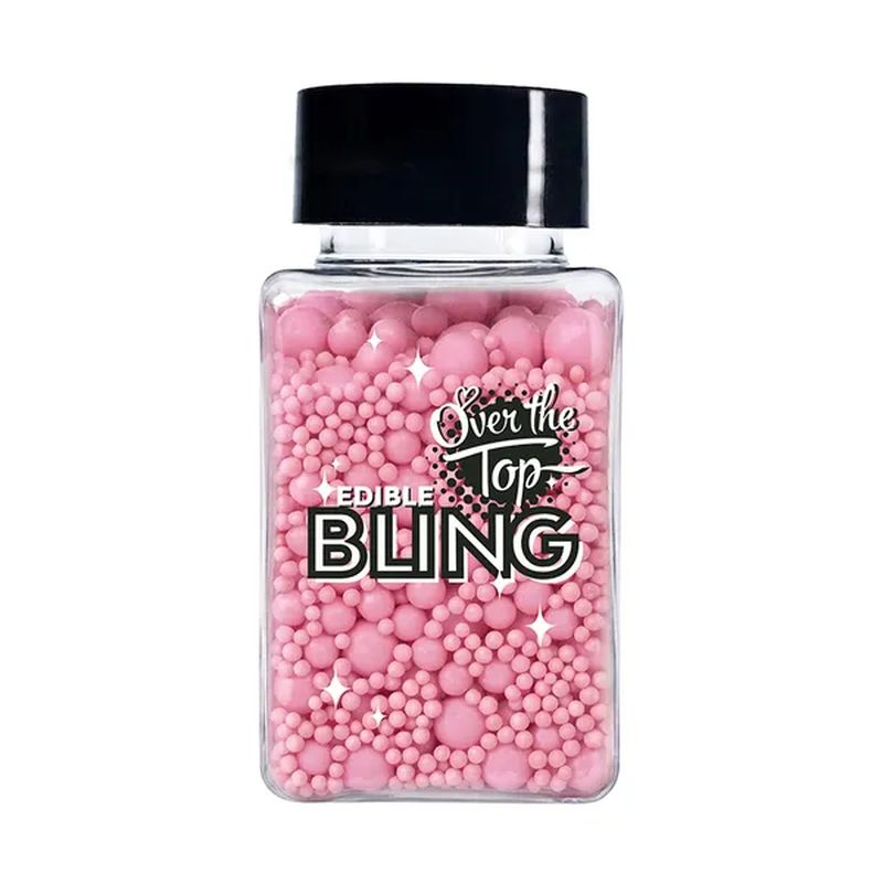 Over The Top Edible Bling Sprinkles Pink Medley 65G