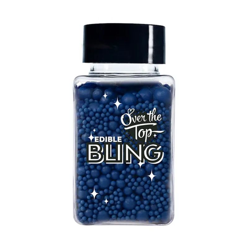 Over The Top Edible Bling Sprinkles Royal Blue Medley 65G