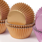 Papyrus Standard Foil Baking Cups - 50mm 50 pack Soft Gold