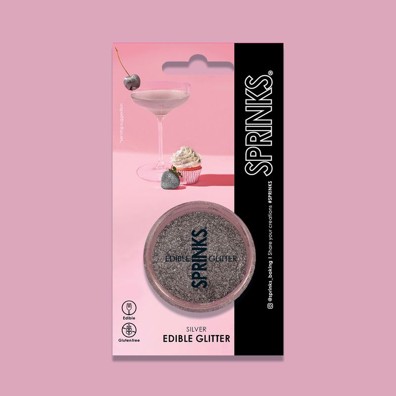 Sprinks Edible Glitter - Silver 10ml